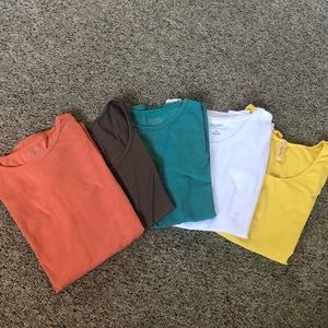 Plain colored shirts - group of 5